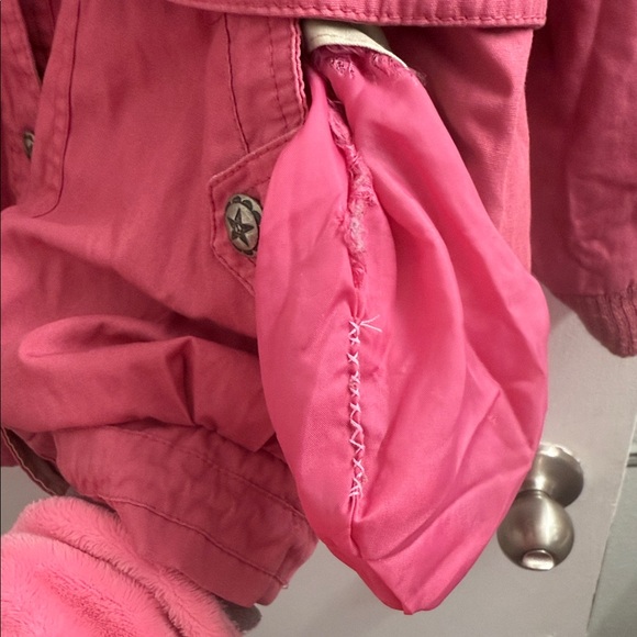 Casual Pink Jacket with Drawstring - Picture 8 of 13